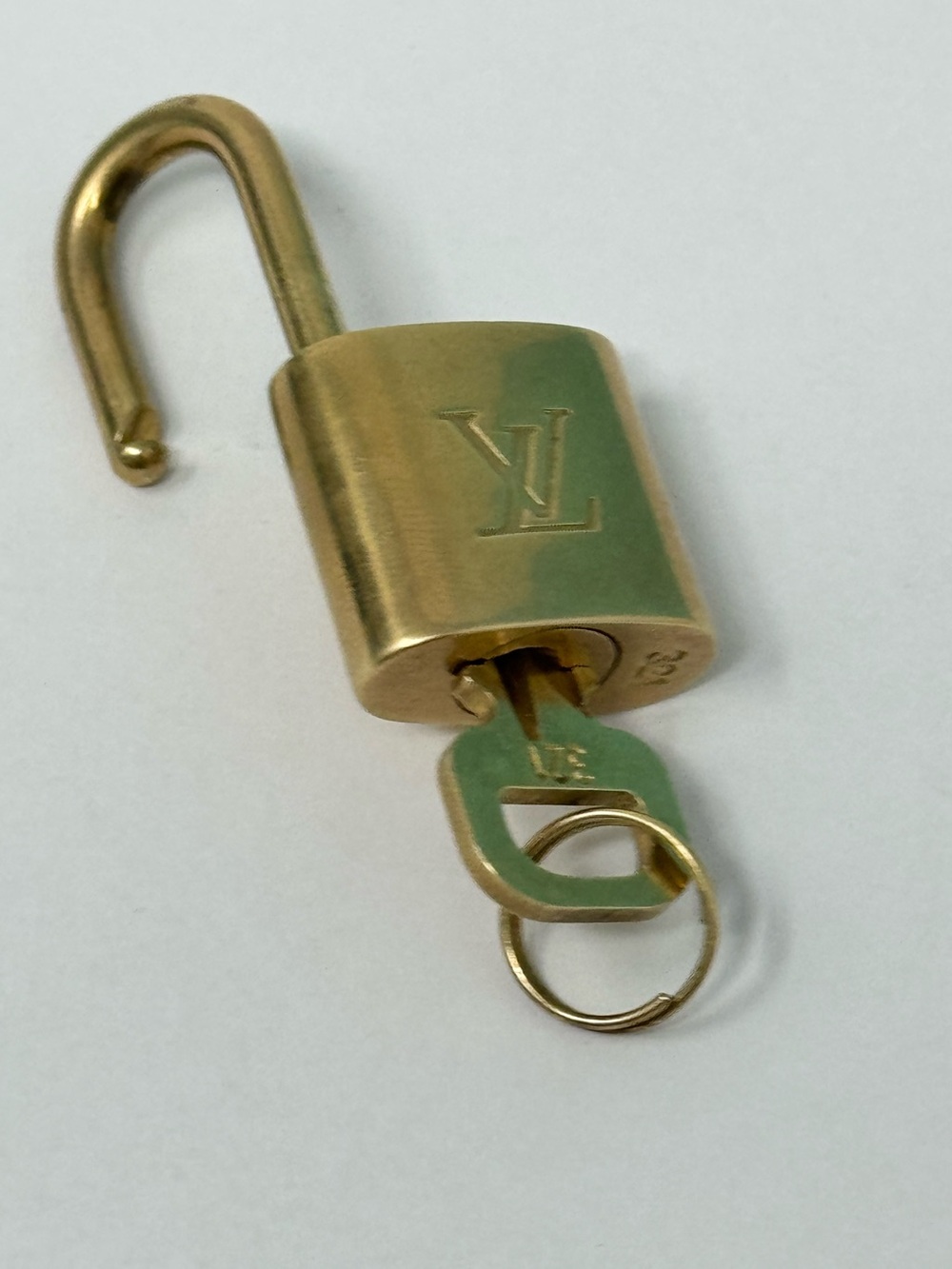 Authentic Louis Vuitton Gold Lock & Key Brass Number 321